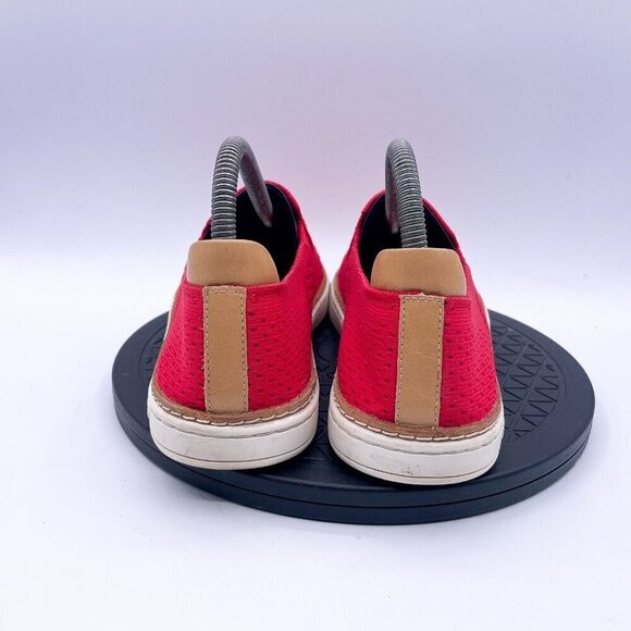 Ugg Sammy Chevron Shoes Women's 8.5 Red Slip On Sneaker Perforated Knit - Picture 3 of 10